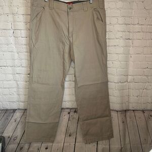 Coleman Men’s Khaki‎ Pants Stretch Tear Resistant Utility Details size 40x32